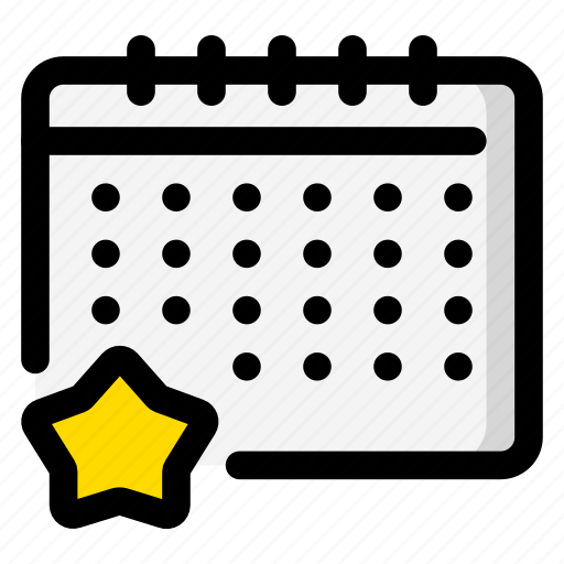 Calendar, date, favorite, star, event icon - Download on Iconfinder