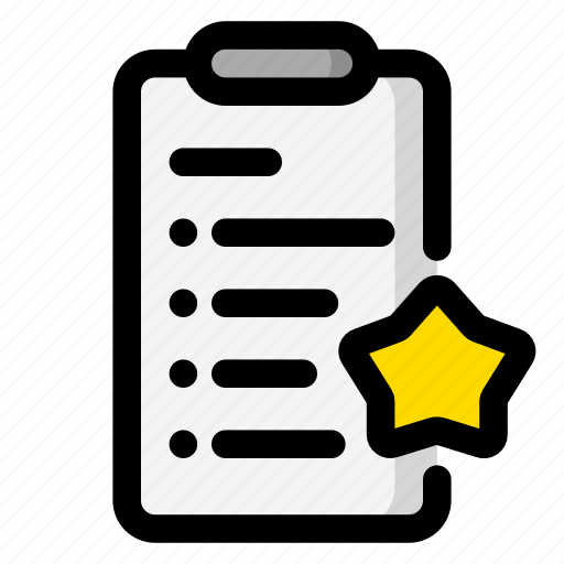 Clipboard, resume, star, summary, task board, taskboard, favorite icon - Download on Iconfinder