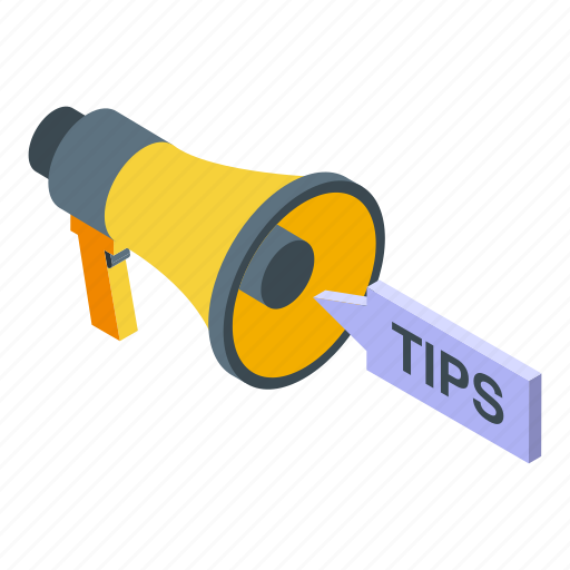 Megaphone, tips, isometric icon - Download on Iconfinder