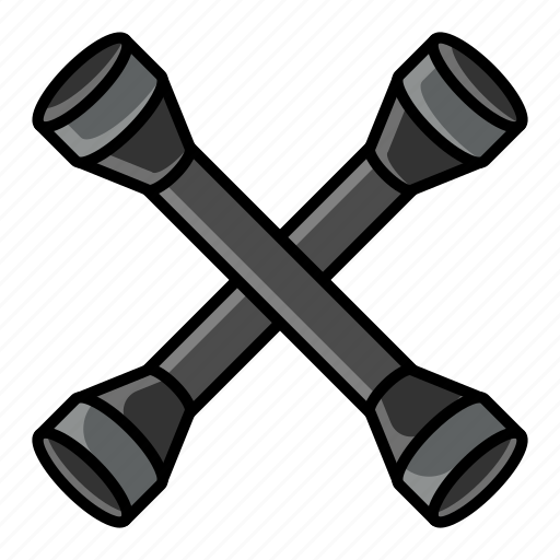 Metallic, stowable, four way, lug wrench, universal, lug socket, cross wrench icon - Download on Iconfinder