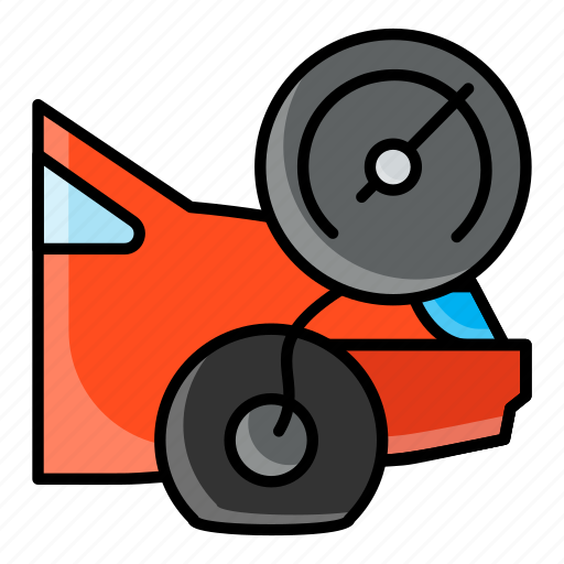 Higher, winter tire, pressure, tire meter, deflated tire, maintenance, repairing icon - Download on Iconfinder