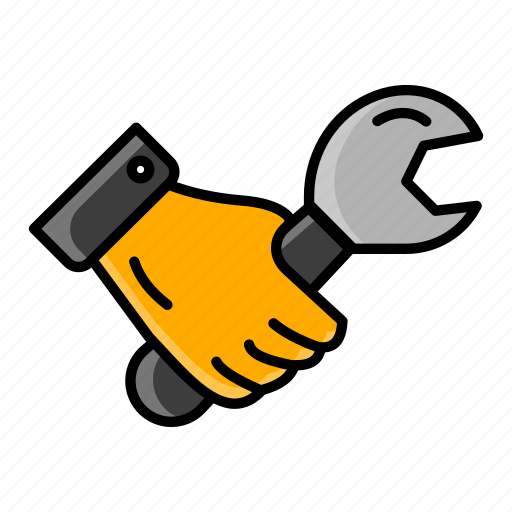 Hand, with spanner, mechanic service, auto service, garage tools, repair tools icon - Download on Iconfinder