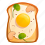 egg, food, fried, morning, toast 