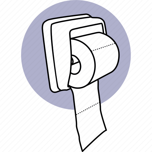 Toilet, paper, roll, holder, incorrect position, wrong side, tissue icon - Download on Iconfinder