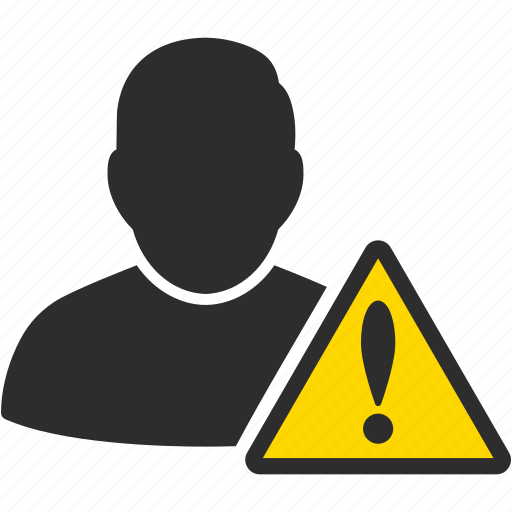 Alert, male, man, user, warning, ban, black list icon - Download on Iconfinder