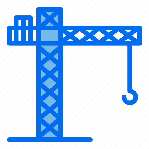 Crane, construction, machine, high, rize, building icon - Download on Iconfinder