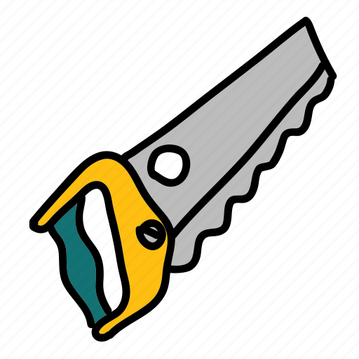 Construction, cut, handwork, saw, wood, tool icon - Download on Iconfinder