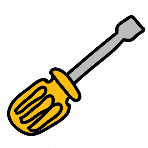 Building, construction, screw, screwdriver, tools, wall icon - Download on Iconfinder
