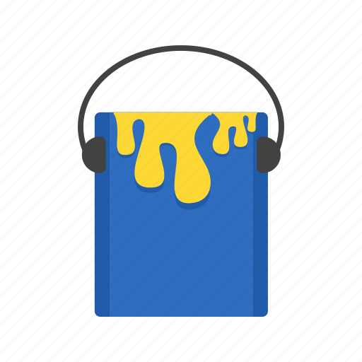 Bucket, can, equipment, liquid, paint, painter, plastic icon - Download on Iconfinder