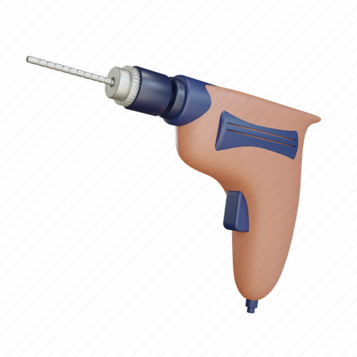 Drill, tool, construction, equipment, building, machine, labour 3D illustration - Download on Iconfinder