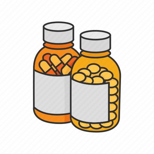 Bottle, drugs, health, medication, medicine, pill bottle, pill container icon - Download on Iconfinder