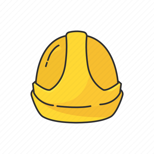 Construction hat, hard hat, head protection, helmet, safety hat, yellow hat icon - Download on Iconfinder