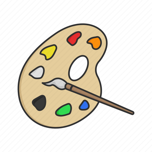 Art, brush, color, paint, painting kit, palette mixer icon - Download on Iconfinder