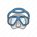 diving, goggles, mask, scuba diving, scuba gear, snorkel, snorkeling mask
