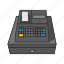 cash drawer, cash register, cashier, coin box, money box, register, sales register 