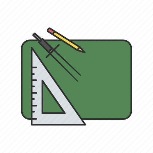 Architect, architecture, draft, drafting tools, drafting triangle ruler, drawing compass icon - Download on Iconfinder