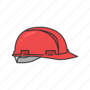 cap, construction hat, hard hat, hat, red hat, safety hat