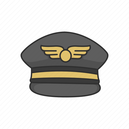 Aircraft pilot, cap, hat, pilot, pilot cap, pilot uniform icon - Download on Iconfinder