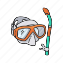 diving, goggles, scuba diving, scuba gear, snorkel, snorkeling mask