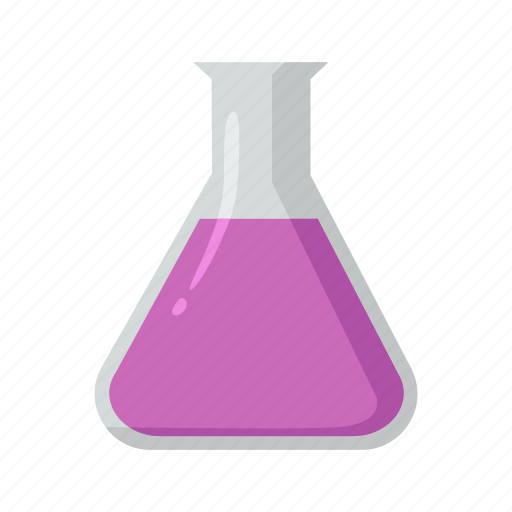 Chemicals, chemistry, conical flask, erlenmeyer flask, science, tritration flask icon - Download on Iconfinder