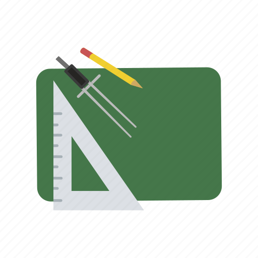 Architect, draft, drafting tools, drafting triangle ruler, drawing compass, mechanical pencil icon - Download on Iconfinder