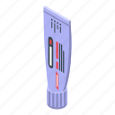 toothpaste, isometric, tooth