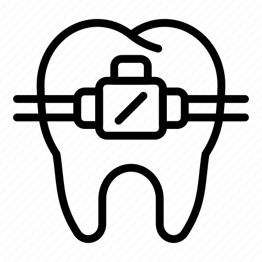 Braces, bracket, dental, logo, orthodontics, orthodontist, tooth icon - Download on Iconfinder