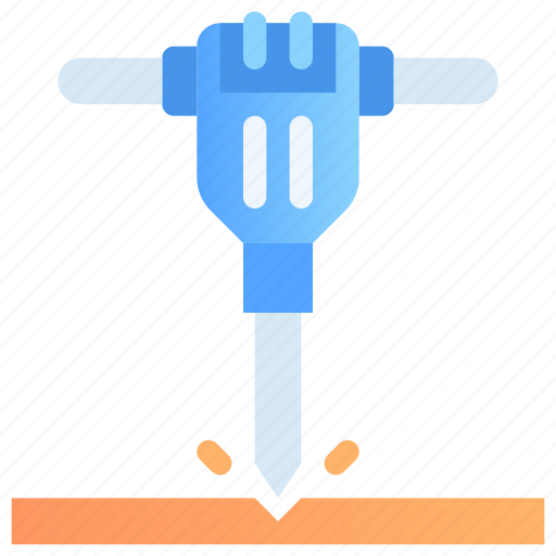 Jackhammer, drill, hydraulic, machine, repair, construction, architecture icon - Download on Iconfinder