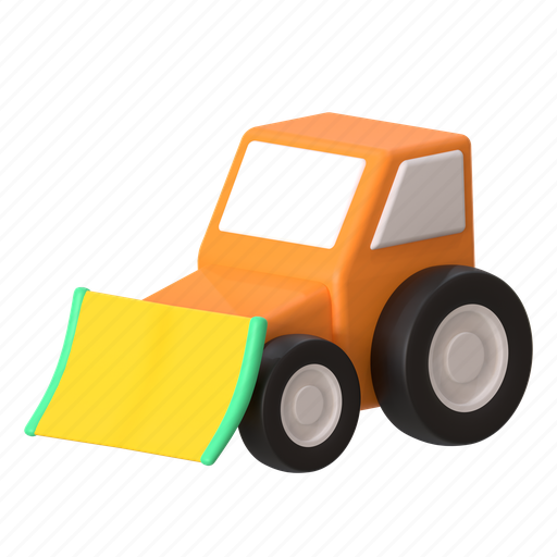 Bulldozer, excavator, digger, machinery, vehicle, construction, renovation 3D illustration - Download on Iconfinder