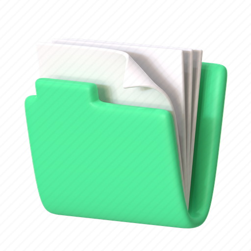 Folder, file, data, archive, storage, document, business 3D illustration - Download on Iconfinder
