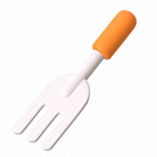 Fork, pitchfork, rake, tools, equipment, garden, gardening 3D illustration - Download on Iconfinder