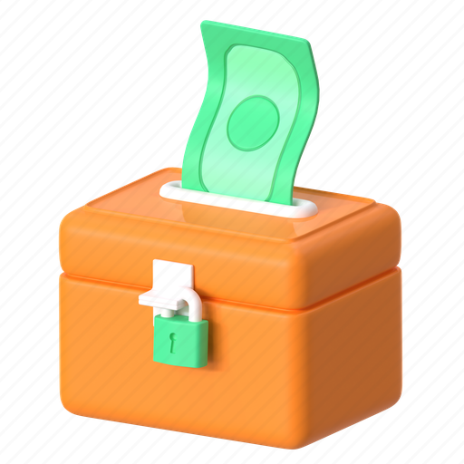 Charity, donate, donation, box, care, money, payment 3D illustration - Download on Iconfinder