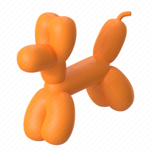 Balloon dog, balloon, childhood, toy, decoration, party, celebration 3D illustration - Download on Iconfinder