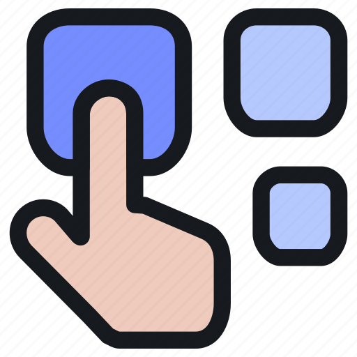 Touch, tap, click, finger, hand, ui, card icon - Download on Iconfinder