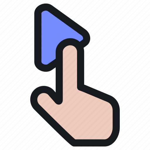 Touch, tap, finger, here, screen, hand, play icon - Download on Iconfinder