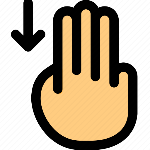 Finger, touch, gesture, scroll down icon - Download on Iconfinder