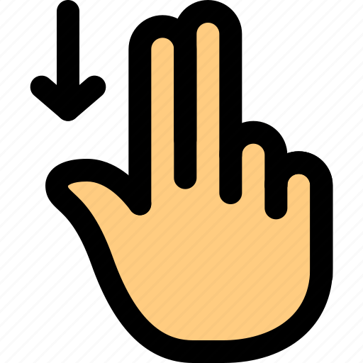Finger, swipe down, touch, gesture icon - Download on Iconfinder