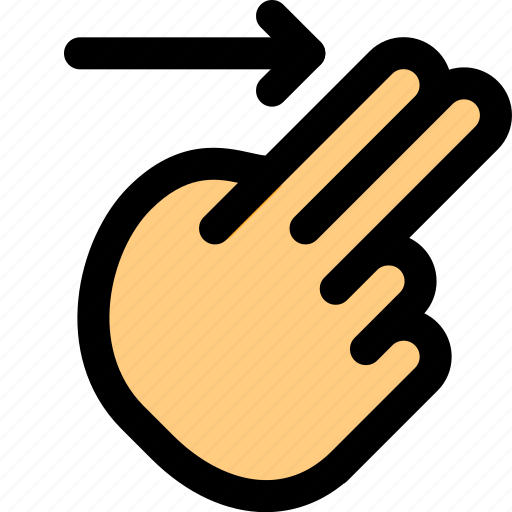 Slide, touch, gesture, right icon - Download on Iconfinder