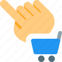 click, cart, touch, gesture