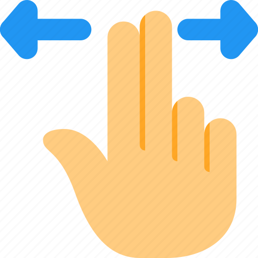 Two, finger, left, right, touch, gesture icon - Download on Iconfinder