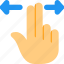 two, finger, left, right, touch, gesture 