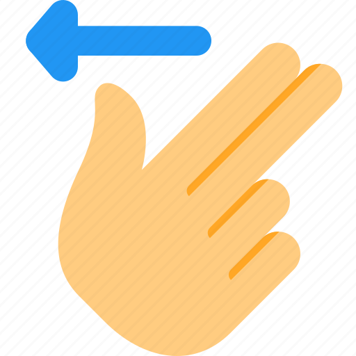 Two, finger, left, touch, gesture icon - Download on Iconfinder