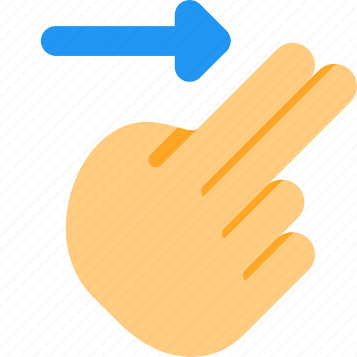 Two, finger, slide, right, touch, gesture icon - Download on Iconfinder