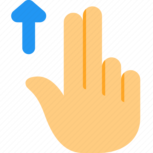 Two, finger, up, touch, gesture icon - Download on Iconfinder