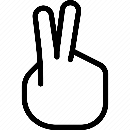 Gesture, hand, peace, sign, touch icon - Download on Iconfinder