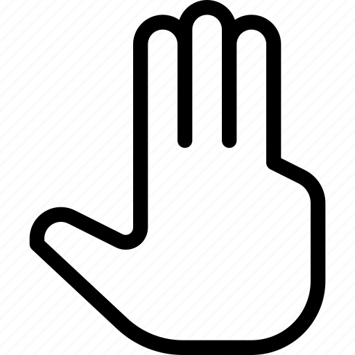 Finger, gesture, hand, three, touch icon - Download on Iconfinder