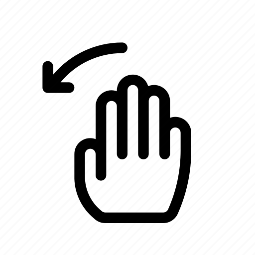 Finger, gesture, hand, left, slide, touch, wave icon - Download on Iconfinder