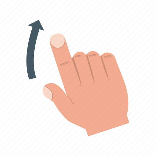 Drawn, finger, hand, scroll, swipe, touch, up icon - Download on Iconfinder