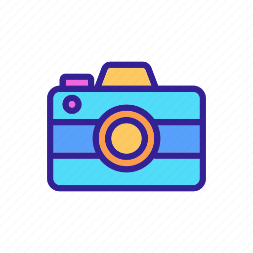 Camera, contour, equipment, lens, photography, tourist icon - Download on Iconfinder