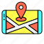 mobile, map, gps, location, phone, navigation, pin, map pointer 
